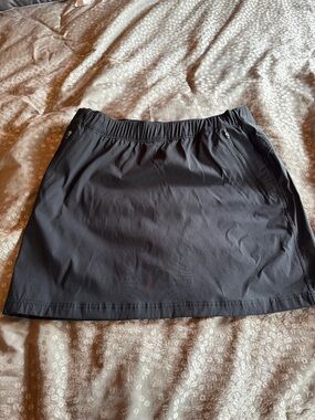 Eddie Bauer Black Active Skort with Zipper Pockets